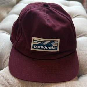 Patagonia Maroon Cap with Blue and Cream Logo Patch